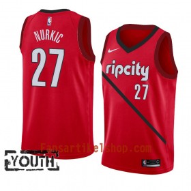 Portland Trail Blazers Trikot Jusuf Nurkic 27 2018-19 Nike Rot Swingman - Kinder